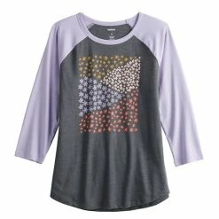 Women's Sonoma Goods For Life® Three Quarter Sleeve Baseball Graphic Tee Grey See The Change -Sonoma Goods For Life shop unnamed file 4989