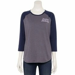 Women's Sonoma Goods For Life® Three Quarter Sleeve Baseball Graphic Tee Grey See The Change -Sonoma Goods For Life shop unnamed file 4993