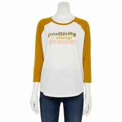 Women's Sonoma Goods For Life® Three Quarter Sleeve Baseball Graphic Tee Grey See The Change -Sonoma Goods For Life shop unnamed file 4999