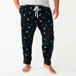 Big & Tall Sonoma Goods For Life® Flannel Sleep Pants Black Retro Planets -Sonoma Goods For Life shop unnamed file 5018