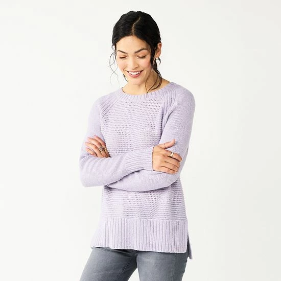 Women's Sonoma Goods For Life® Textured Raglan Sweater 3 Women's Sonoma Goods For Life® Textured Raglan Sweater