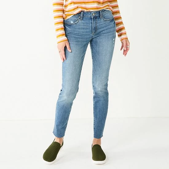 Petite Sonoma Goods For Life® Mid-Rise Skinny Jeans Orchard Destructed 6 Petite Sonoma Goods For Life® Mid-Rise Skinny Jeans Orchard Destructed - Image 4