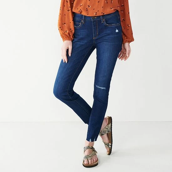 Petite Sonoma Goods For Life® Mid-Rise Skinny Jeans Orchard Destructed 9 Petite Sonoma Goods For Life® Mid-Rise Skinny Jeans Orchard Destructed - Image 7