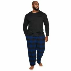 Big & Tall Sonoma Goods For Life® Crewneck Tee & Flannel Pants Sleep Set Gray Black -Sonoma Goods For Life shop unnamed file 5120