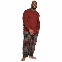 Big & Tall Sonoma Goods For Life® Crewneck Tee & Flannel Pants Sleep Set Gray Black -Sonoma Goods For Life shop unnamed file 5123