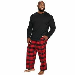 Big & Tall Sonoma Goods For Life® Crewneck Tee & Flannel Pants Sleep Set Gray Black -Sonoma Goods For Life shop unnamed file 5125