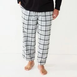 Big & Tall Sonoma Goods For Life® Crewneck Tee & Flannel Pants Sleep Set Gray Black -Sonoma Goods For Life shop unnamed file 5129