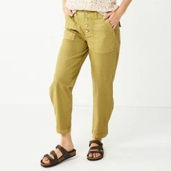 Women's Sonoma Goods For Life® Convertible Tapered-Leg High-Waisted Utility Pants Metal Rock