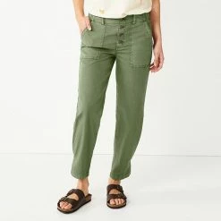 Women's Sonoma Goods For Life® Convertible Tapered-Leg High-Waisted Utility Pants Metal Rock -Sonoma Goods For Life shop unnamed file 5197