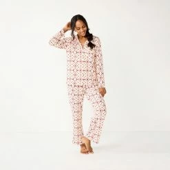 Petite Sonoma Goods For Life® Knit Pajama Shirt & Pajama Pants Sleep Set Navy Lil Fisle -Sonoma Goods For Life shop unnamed file 5227