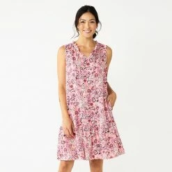 Women's Sonoma Goods For Life® Tiered Sleeveless Dress Black Floral -Sonoma Goods For Life shop unnamed file 5231