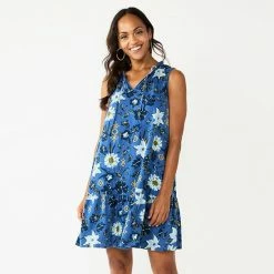 Women's Sonoma Goods For Life® Tiered Sleeveless Dress Black Floral -Sonoma Goods For Life shop unnamed file 5235