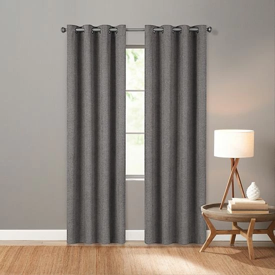 Sonoma Goods For Life® Ultimate Performance Distressed Chenille 100% Blackout 2-pk Curtain Indigo 10 Sonoma Goods For Life® Ultimate Performance Distressed Chenille 100% Blackout 2-pk Curtain Indigo - Image 8