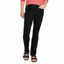 Women's Sonoma Goods For Life® Straight-Leg High-Waisted Curvy Jeans Black Wash -Sonoma Goods For Life shop unnamed file 536