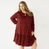 Plus Size Sonoma Goods For Life® Printed Long Sleeve Dress Plum Floral -Sonoma Goods For Life shop unnamed file 5377