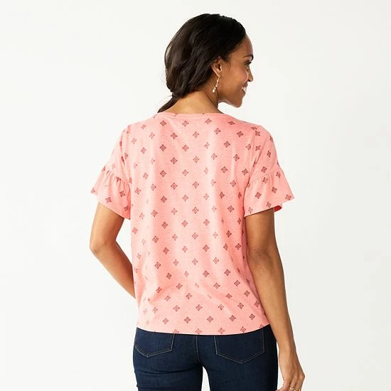 Women's Sonoma Goods For Life® Ruffled Babydoll Top Light Purple 4 Women's Sonoma Goods For Life® Ruffled Babydoll Top Light Purple - Image 2