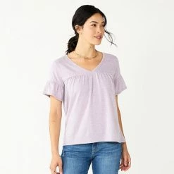 Women's Sonoma Goods For Life® Ruffled Babydoll Top Light Purple 14 Women's Sonoma Goods For Life® Ruffled Babydoll Top Light Purple -Sonoma Goods For Life shop unnamed file 5390