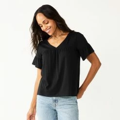 Women's Sonoma Goods For Life® Ruffled Babydoll Top Light Purple 15 Women's Sonoma Goods For Life® Ruffled Babydoll Top Light Purple -Sonoma Goods For Life shop unnamed file 5391