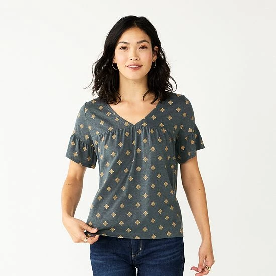 Women's Sonoma Goods For Life® Ruffled Babydoll Top Light Purple 9 Women's Sonoma Goods For Life® Ruffled Babydoll Top Light Purple - Image 7