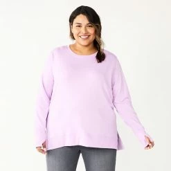 Plus Size Sonoma Goods For Life® Super Soft Long Sleeve Tunic Top Olive -Sonoma Goods For Life shop unnamed file 5417
