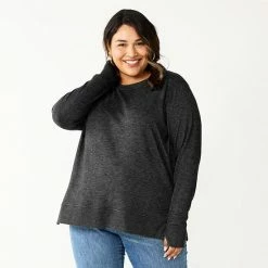 Plus Size Sonoma Goods For Life® Super Soft Long Sleeve Tunic Top Olive -Sonoma Goods For Life shop unnamed file 5418