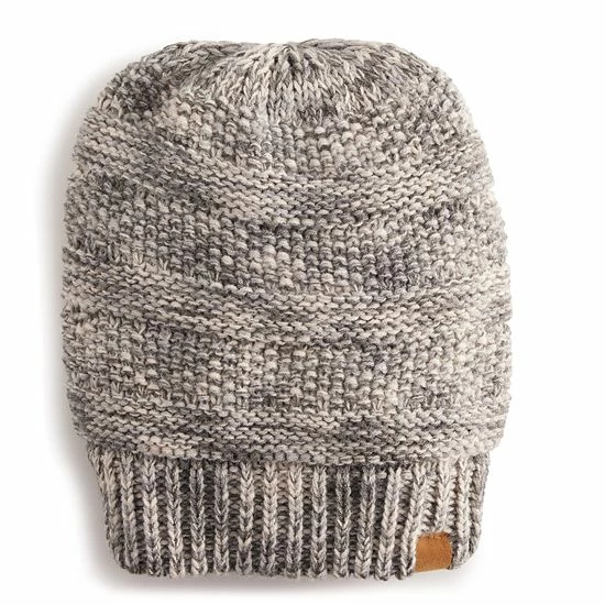 Women's Sonoma Goods For Life® Seed Stitch Beanie Light Gray Marled 5 Women's Sonoma Goods For Life® Seed Stitch Beanie Light Gray Marled - Image 3