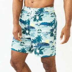 Men's Sonoma Goods For Life® Full Elastic Waistband Swim Trunks Aqua Geo -Sonoma Goods For Life shop unnamed file 5454