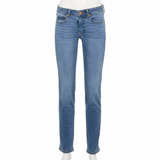 Petite Sonoma Goods For Life® Mid-Rise Straight-Leg Jeans Authentic Medium 4 Petite Sonoma Goods For Life® Mid-Rise Straight-Leg Jeans Authentic Medium - Image 2