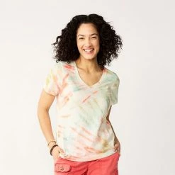 Petite Sonoma Goods For Life® Everyday Short Sleeve V-Neck Tee Black -Sonoma Goods For Life shop unnamed file 5508