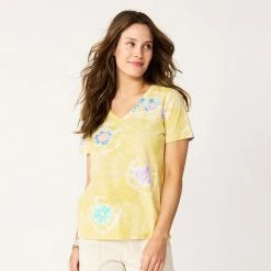 Petite Sonoma Goods For Life® Everyday Short Sleeve V-Neck Tee Black -Sonoma Goods For Life shop unnamed file 5510