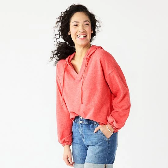 Women's Sonoma Goods For Life® Beach Hoodie Pink Stripe 8 Women's Sonoma Goods For Life® Beach Hoodie Pink Stripe - Image 6