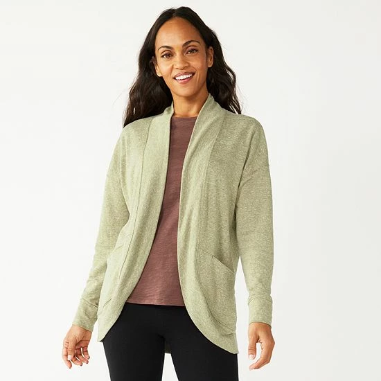 Women's Sonoma Goods For Life® Lightweight Cocoon Cardigan Navy Texture 3 Women's Sonoma Goods For Life® Lightweight Cocoon Cardigan Navy Texture