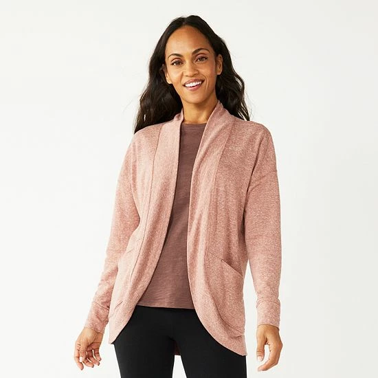 Women's Sonoma Goods For Life® Lightweight Cocoon Cardigan Navy Texture 6 Women's Sonoma Goods For Life® Lightweight Cocoon Cardigan Navy Texture - Image 4