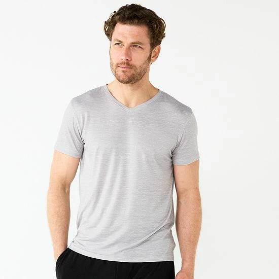 Men's Sonoma Goods For Life® Seriously Soft V-neck Pajama Tee Green Space Dye 7 Men's Sonoma Goods For Life® Seriously Soft V-neck Pajama Tee Green Space Dye - Image 5