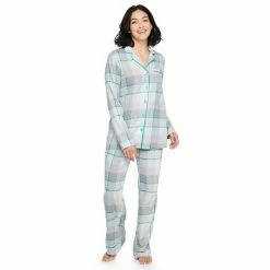 Petite Sonoma Goods For Life® Flannel Pajama Shirt & Pajama Pants Set Rasberry Navy Tartan -Sonoma Goods For Life shop unnamed file 5636