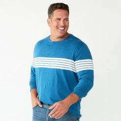 Big & Tall Sonoma Goods For Life® Striped Crew Tee Blue Stripe -Sonoma Goods For Life shop unnamed file 5639