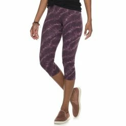 Petite Sonoma Goods For Life® Wide-Waist Capri Leggings Pink Dip Dye -Sonoma Goods For Life shop unnamed file 5649