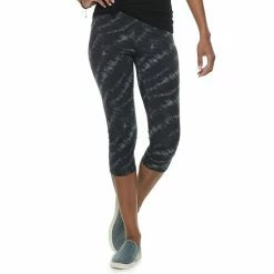 Petite Sonoma Goods For Life® Wide-Waist Capri Leggings Pink Dip Dye -Sonoma Goods For Life shop unnamed file 5650