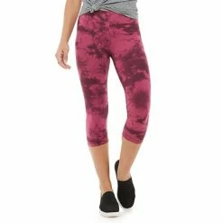 Petite Sonoma Goods For Life® Wide-Waist Capri Leggings Pink Dip Dye -Sonoma Goods For Life shop unnamed file 5653