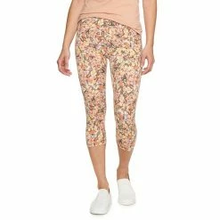 Petite Sonoma Goods For Life® Wide-Waist Capri Leggings Pink Dip Dye -Sonoma Goods For Life shop unnamed file 5662