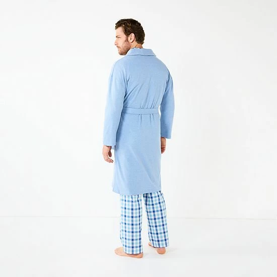 Men's Sonoma Goods For Life® 47" Waffle Robe Light Blue Heather 4 Men's Sonoma Goods For Life® 47" Waffle Robe Light Blue Heather - Image 2