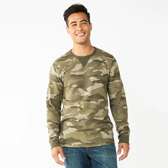 Men's Sonoma Goods For Life® Graphic Thermal Crew Yellow Mountain 7 Men's Sonoma Goods For Life® Graphic Thermal Crew Yellow Mountain - Image 5