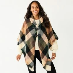 Women's Sonoma Goods For Life® Woven Plaid Toggle Poncho Black Gray 10 Women's Sonoma Goods For Life® Woven Plaid Toggle Poncho Black Gray -Sonoma Goods For Life shop unnamed file 5719