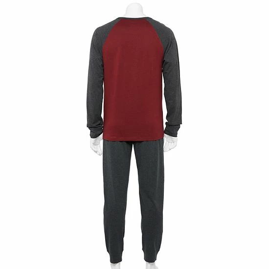 Men's Sonoma Goods For Life® Supersoft Standard-Fit Raglan Tee & Jogger Pants Brown Gray Heather 4 Men's Sonoma Goods For Life® Supersoft Standard-Fit Raglan Tee & Jogger Pants Brown Gray Heather - Image 2