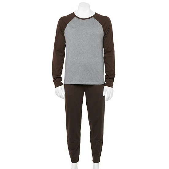 Men's Sonoma Goods For Life® Supersoft Standard-Fit Raglan Tee & Jogger Pants Brown Gray Heather 10 Men's Sonoma Goods For Life® Supersoft Standard-Fit Raglan Tee & Jogger Pants Brown Gray Heather - Image 8