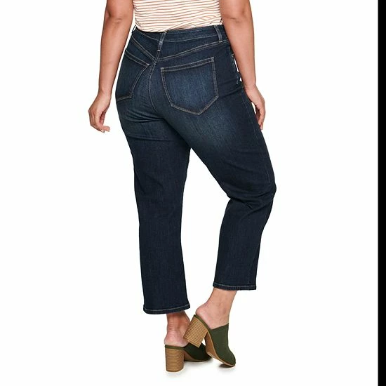 Plus Size Sonoma Goods For Life® Premium High-Waisted Straight-Leg Crop Jeans Summit 4 Plus Size Sonoma Goods For Life® Premium High-Waisted Straight-Leg Crop Jeans Summit - Image 2