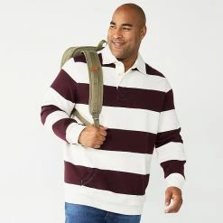 Big & Tall Sonoma Goods For Life Fleece Rugby Shirt Green Blue Stripe -Sonoma Goods For Life shop unnamed file 5774