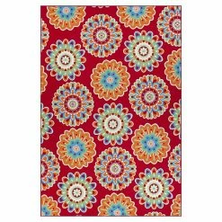 Sonoma Goods For Life® Floral Medallion Indoor/Outdoor Area And Throw Rug Rust