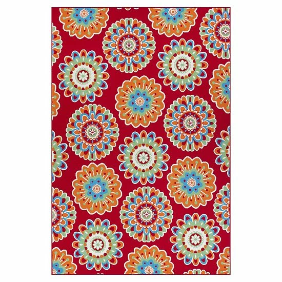 Sonoma Goods For Life® Floral Medallion Indoor/Outdoor Area And Throw Rug Rust 15 Sonoma Goods For Life® Floral Medallion Indoor/Outdoor Area And Throw Rug Rust - Image 13
