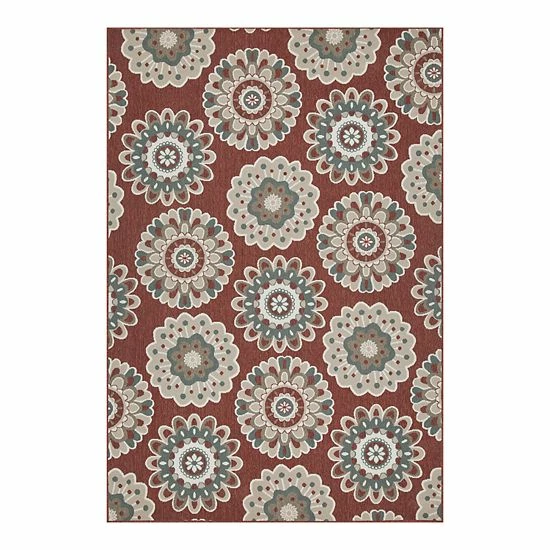 Sonoma Goods For Life® Floral Medallion Indoor/Outdoor Area And Throw Rug Rust 16 Sonoma Goods For Life® Floral Medallion Indoor/Outdoor Area And Throw Rug Rust - Image 14